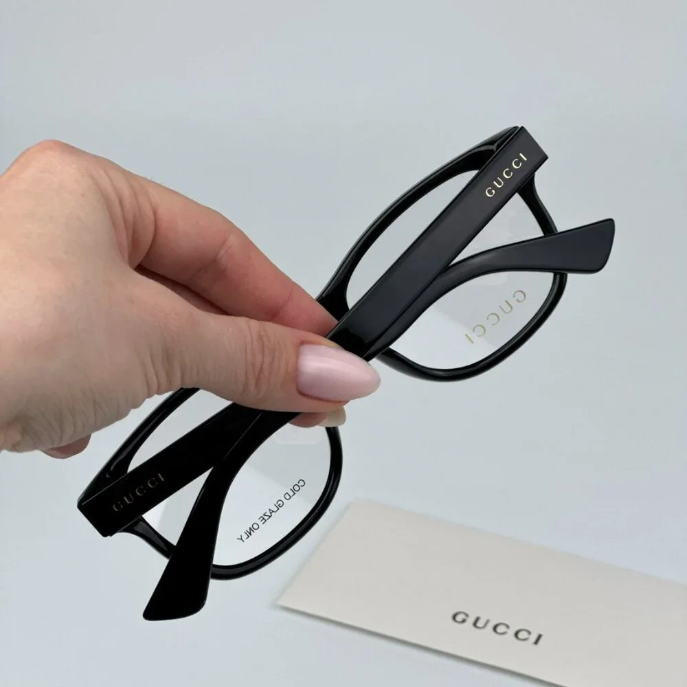 Gucci GG1344O 001 BRAND NEW Eyeglasses Black Square Men